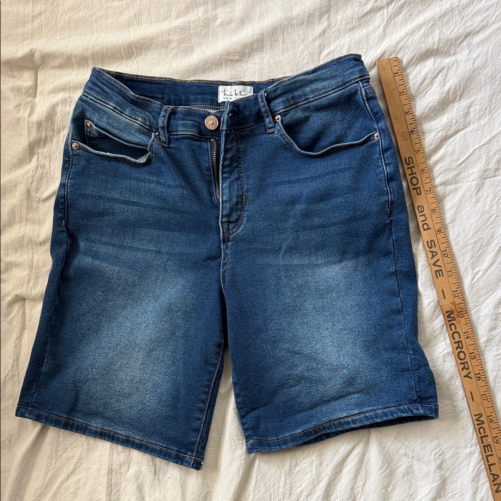 Nicole Miller Dark Blue Denim Women’s 8 Shorts soho high rise